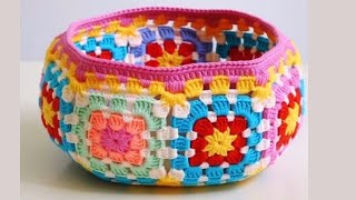 how to make 💥💯👌amazing knitting crochet design container making tutorial 🌹👍crochet basket [upl. by Becht287]