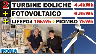 IMPIANTO CON 2 TURBINE fotovoltaico eolico [upl. by Eixid]