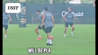 MESSI joking with Suarez during final training ahead Atlanta  US Sports Today [upl. by Yesdnyl]