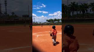 6 Year Old Mastering Baseball Swing with Tee Ball Practice shorts playball beisbolista [upl. by Yahsed618]