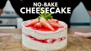 How To Make Strawberry Cheesecake No Bake No Gelatine [upl. by Accebor664]