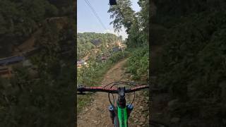 CRASHED😡 mtb goviral automobile mtbnepal downhill shorts [upl. by Adnac646]