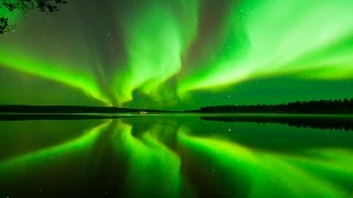 Aurora Borealis in Rovaniemi the Official Hometown of Santa Claus in Lapland Finland [upl. by Inram]