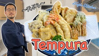 How to cook TEMPURA 🍤 〜天ぷら〜  easy Japanese home cooking recipe [upl. by Rento]