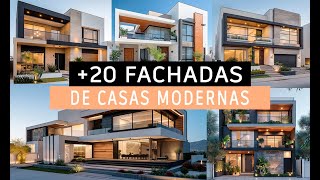 20 FACHADAS MODERNAS de CASAS PEQUEÑAS  FACHADAS BONITAS y sencillas [upl. by Yllah670]