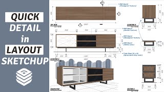 Layout SketchUp Lesson32 How to do quick detail in Layout sketchup [upl. by Rodrich264]