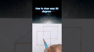 How to draw an easy 3D diagram for kids 🤗 youtubeshorts drawing art myart [upl. by Eilah]