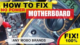 HOW TO FIX NO POWER MOTHERBOARD TAGALOG I APPLICABLE TO ANY BRANDS Part 1 100 FIX [upl. by Drapehs]