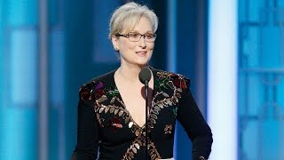 Meryl Streep DISSES Donald Trump in Powerful 2017 Golden Globes Speech [upl. by Ahsenrad]