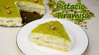 Pistacio Tiramisu Cake❗  Authentic Italian Dessert thefreshplate06 [upl. by Shelburne]