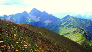 Bregenzerwald Wanderung Zafernhorn 2107m von Faschina aus Umrundung mit Gipfel [upl. by Haiacim]