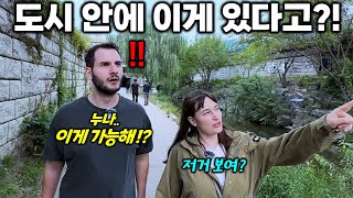 캐나다 범생이 동생이 청계천을 걸으며 깜짝 놀란 이유 한국 좌식문화 경험하다 다리에 쥐난 동생 ㅋㅋ 캐나다 남매의 종로 투어ft 경복궁 [upl. by Drucie]