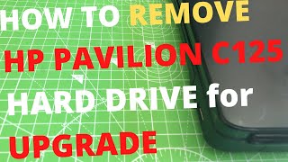 HP Pavilion C125 Laptop HARD DRIVE Location  Remove Replace amp Upgrade [upl. by Stoecker]