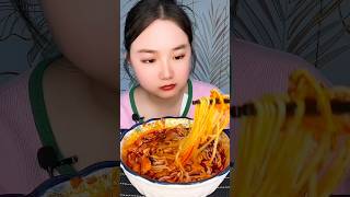 Tomato sas jushi noodles eating 🍜🍜❤️‍🔥❤️‍🔥❤️‍🔥shorts food mukbang noodles [upl. by Llenrahc]