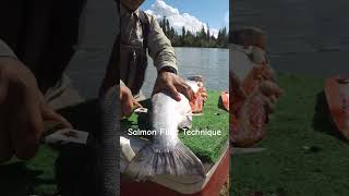 Salmon Fillet Technique with Fish Em LLC alaska fishing salmon [upl. by Naivad]