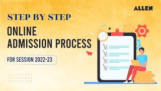 Step By Step ALLEN Online Admission Process 202223 [upl. by Cosma]