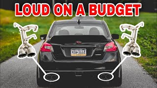 201521 Subaru WRX  STi Muffler Delete Axle Back 4 Inch Quad Tips Exhaust EOS ft StreetInspired1 [upl. by Dirtsa]