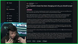 Caedrel Responds To A Viewer Saying Hes Changed [upl. by Animlehliw791]