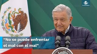 quotAbrazos no balazosquot es la adecuada y está dando resultados asegura AMLO [upl. by Brodie]