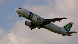 Airbus A320 Transavia take off at Paris Orly Airport [upl. by Sharos]