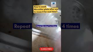 How to wash Microtiter plate after use washingmicrotiterplateraqbamicrohublaboratory [upl. by Nick725]