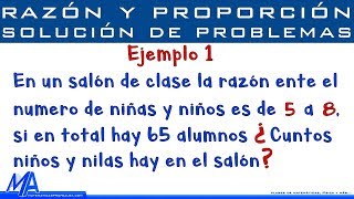 Razones y proporciones solución de problemas  Ejemplo 1 [upl. by Kcirrad]