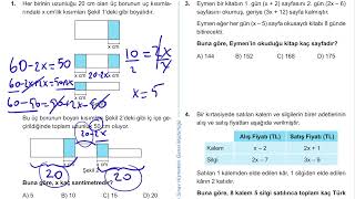 7 Sınıf Matematik Kazanım Kavrama Test 15 Eşitlik ve Denklem Çözümler [upl. by Novla331]