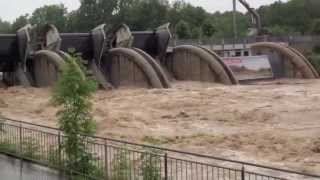 Hochwasser Österreich 2013 Dammbruch Salzburg Freilassing Saalach 2 [upl. by Otecina]