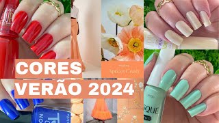 CORES DO VERÃO 2024  5 inspirações de esmaltes [upl. by Reivax800]