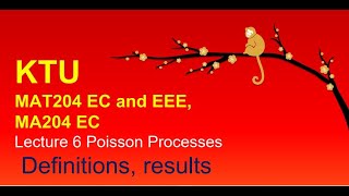 L6  Poisson Process  Mean and auto correlation  KTU  S4  EC  EEE  MAT204 [upl. by Lehpar]