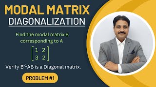 MODAL MATRIX  DIAGONALIZATION OF MATRIX SOLVED PROBLEM 1 TIKLESACADEMY [upl. by Nylaehs]