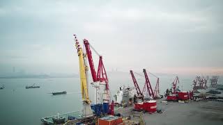 Huisman 3000mt Offshore Mast Crane Installation onboard Bokalift 1 [upl. by Bord845]