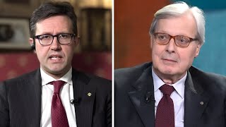 DURO SCONTRO TRA NARDELLA E SGARBI CHE PERDE LA PAZIENZA E LO ACCUSA DI RAZZISMO [upl. by Partridge]