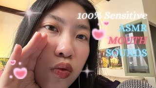 ASMR mouth sounds 🤍 kisses  hand movements💕💓 [upl. by Claybourne]