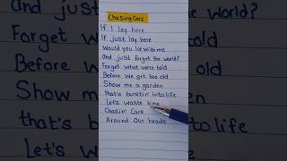 Chasing Cars  Snow Patrol  handwritten lyrics  snowpatrol chasingcars music shorts [upl. by Chadd]