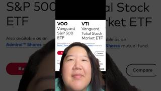 VOO vs VTI investing personalfinance finance voo vti investing etf indexfunds stocks [upl. by Paradies]