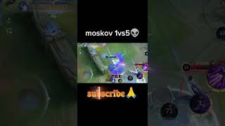 Moskov 1vs5 savage👽☠️ mobilelegends mlbb moskov moskovsavage moskovbuild mlbbshorts santai20 [upl. by Lapo]