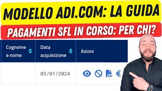 MODELLO ADI COM la guida Pagamenti in corso per SFL [upl. by Nydnarb]