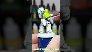 MANTIS WARRIORS GREEN 🟢🙏 CONTRAST CORNER tutorial warhammer howto warhammer40k speedpaint dnd [upl. by Noerb]