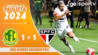 MIRASSOL 1 X 1 SÃO PAULO  MELHORES MOMENTOS  CAMPEONATO PAULISTA 2024  geglobo [upl. by Nolak939]