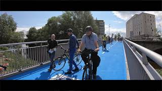 Erste beheizbare Fahrradbrücke Deutschlands in Tübingen durch OB Boris Palmer eröffnet [upl. by Egrog]