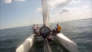 Mounting the Speed Puck facing the GoPro on a NACRA F18 20170730 [upl. by Harriman955]