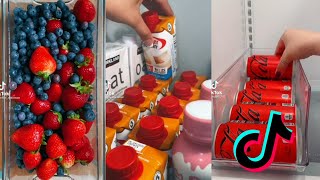 15 Minutes of restocking fridge asmr🌠Tiktok Compilation6🍨🍨 [upl. by Assennav]