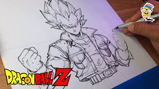 Dibujando a Vegeta “Dragob Ball Z”  Drawing VEGETA [upl. by Fax879]