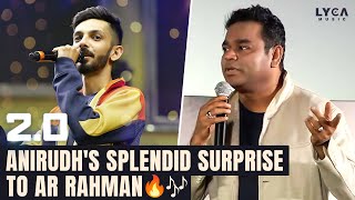 Anirudhs Rocking Surprise to AR Rahman🤩Anirudh கேட்ட கேள்வி தயங்காமல் சொன்ன Rahman [upl. by Sig849]