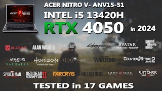 ACER NITRO V RTX 4050  i5 13420H Gaming Benchmark Test in 2024  Tested in 17 Games  RTX 4050 [upl. by Anuat]