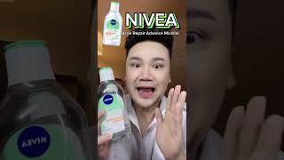 Micellar Water ที่ไม่อ่อนโยนต่อผิว ผิวไม่แห้ง ไม่แพ้ ซ้ำมาตลอด  Nivea Acne Repair makeup [upl. by Ahseile996]