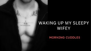 ASMR Waking up my sleepy wifey morning cuddles comfort [upl. by Mario]