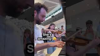 Pirates of the Caribbean 🎻 10YearOld Violinist SHOCKS AirportViolinProdigy PiratesOfTheCaribbean [upl. by Ahterod101]