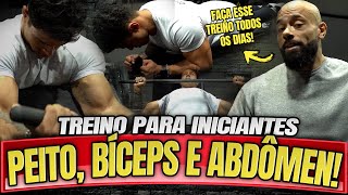 PEITO BÍCEPS E ABDÔMEN TREINO PARA INICIANTES – MASTER CLASS RENATO CARIANI [upl. by Kernan]